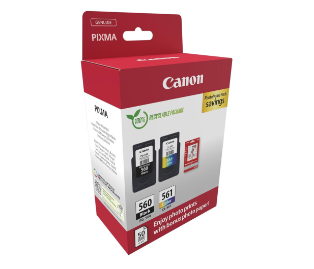 Canon Zestaw 2 tuszów PG-560 + CL-561 + papier foto 50 szt - 1227035 - zdjęcie 2